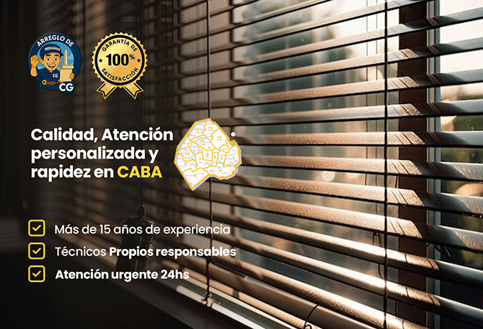 Empresa de reparación y colocación de persianas en CABA