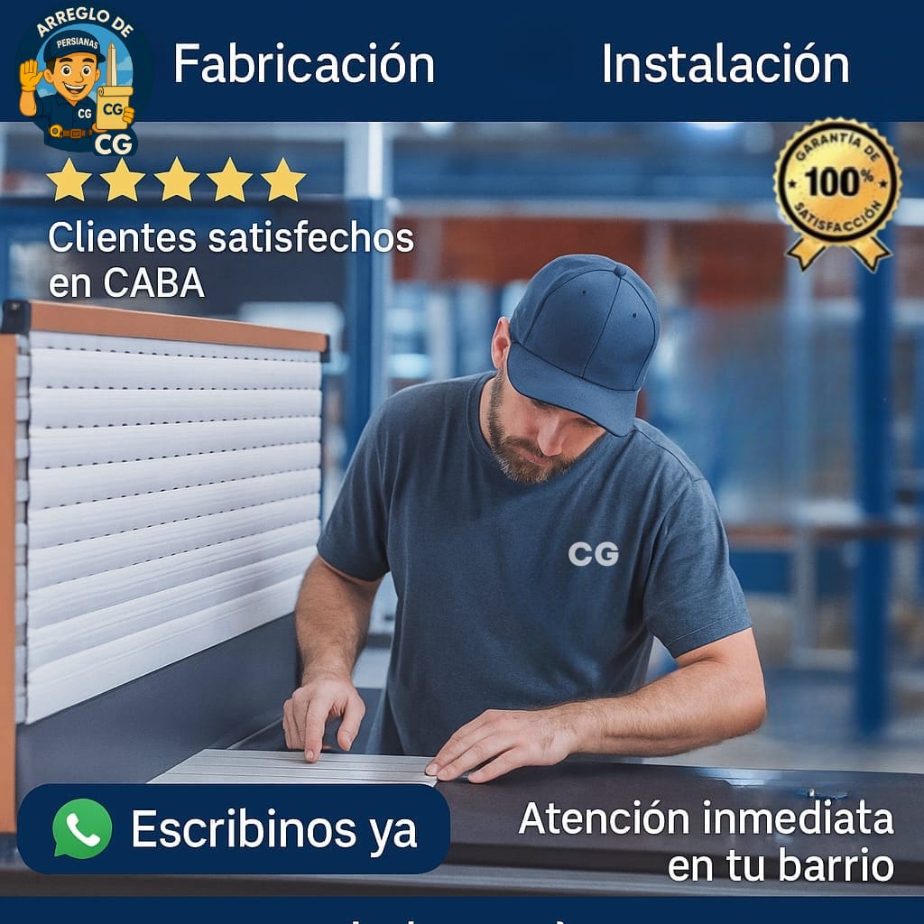 Fabricación, venta e instalación de persianas en Capital Federal - Arreglo de Persianas CG